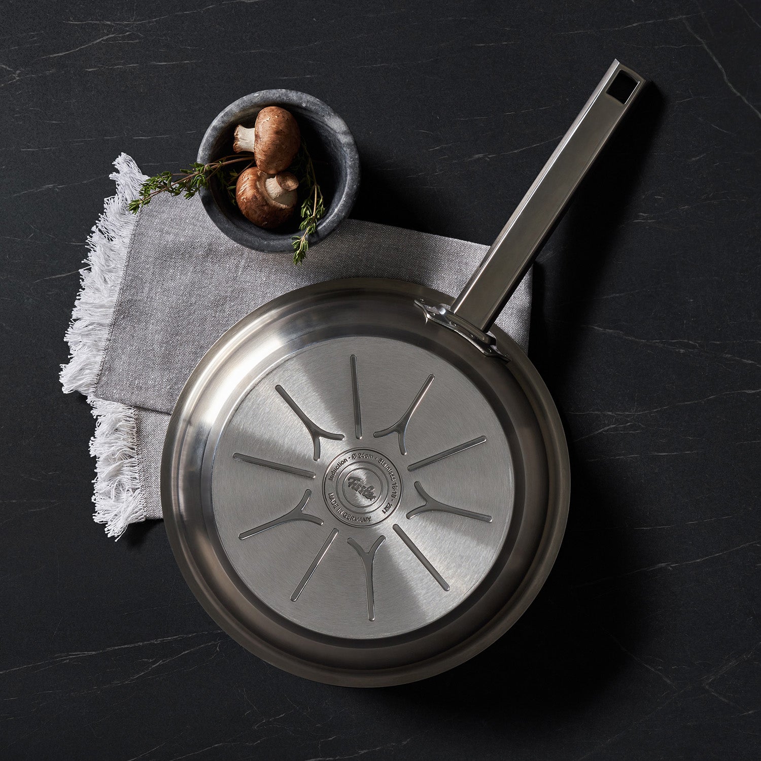 Fissler - Original-Profi Collection® Stainless Steel Frying Pan, 9.5 Inch - Design and Grace