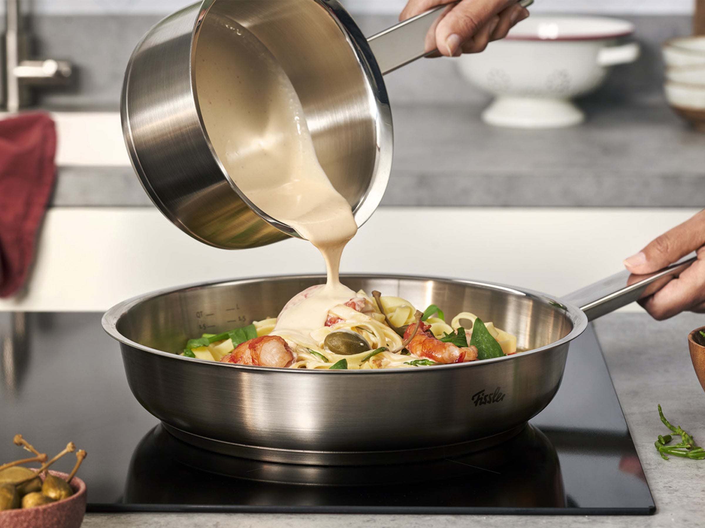 Fissler - Original-Profi Collection® Stainless Steel Frying Pan, 9.5 Inch - Design and Grace