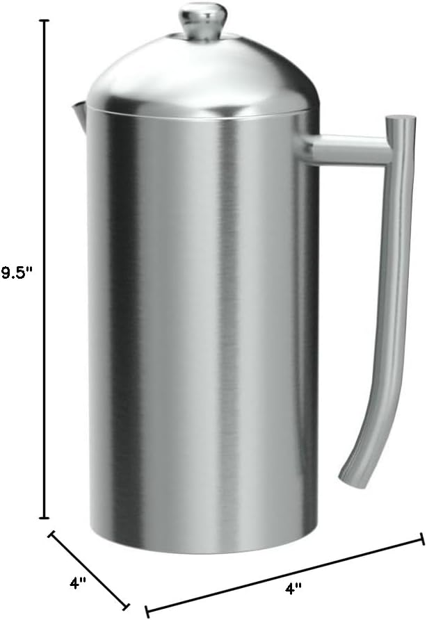 Frieling Double-Walled Stainless Steel French Press Coffee Maker - Brushed Finish