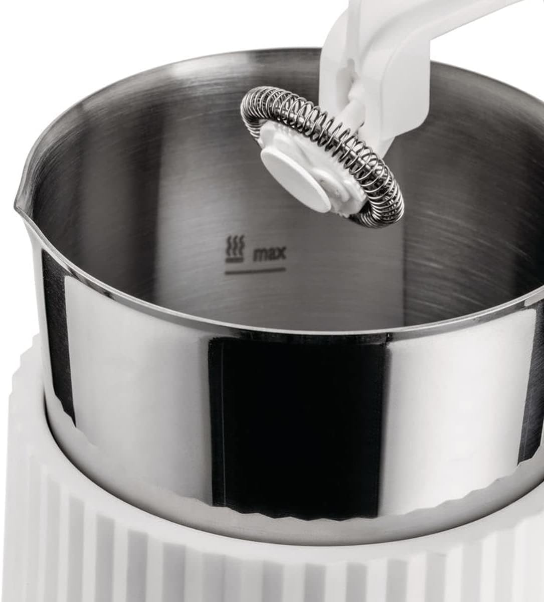 Alessi Plissé Multifunction Milk Frother/Jug White
