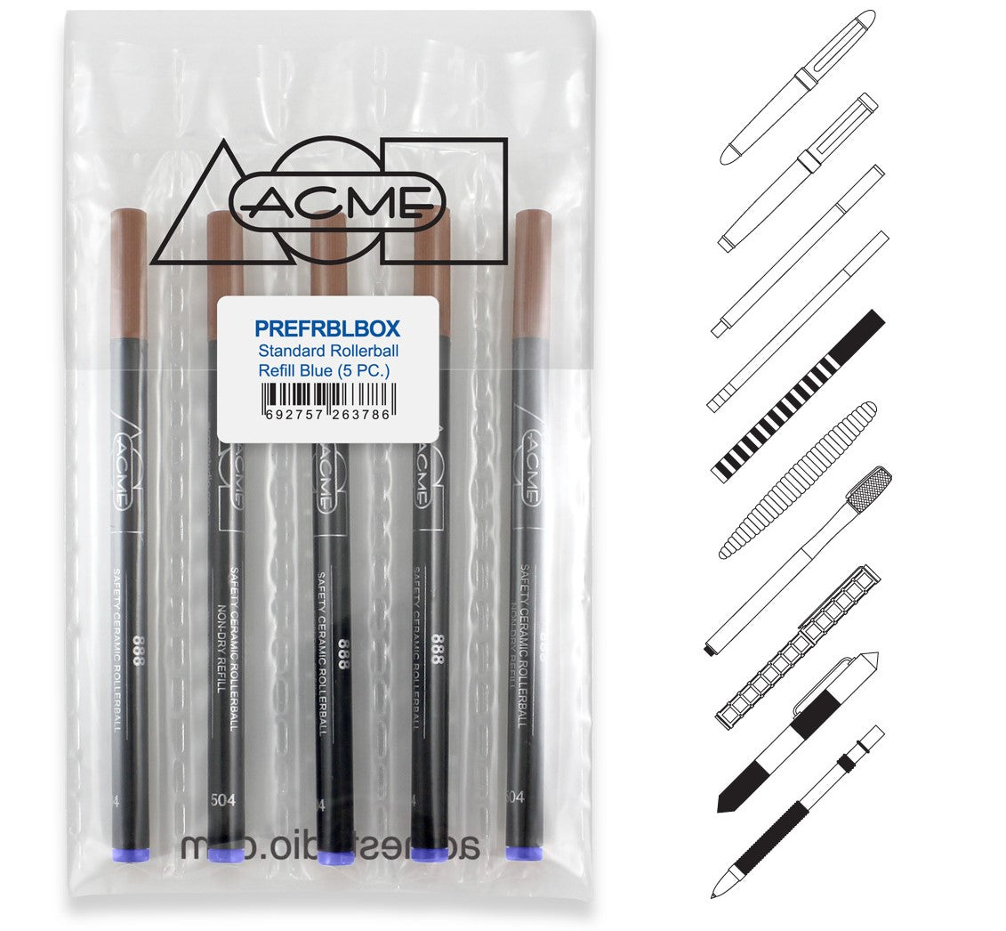 Acme Studios Roller Ball Refills, Blue Set of 5