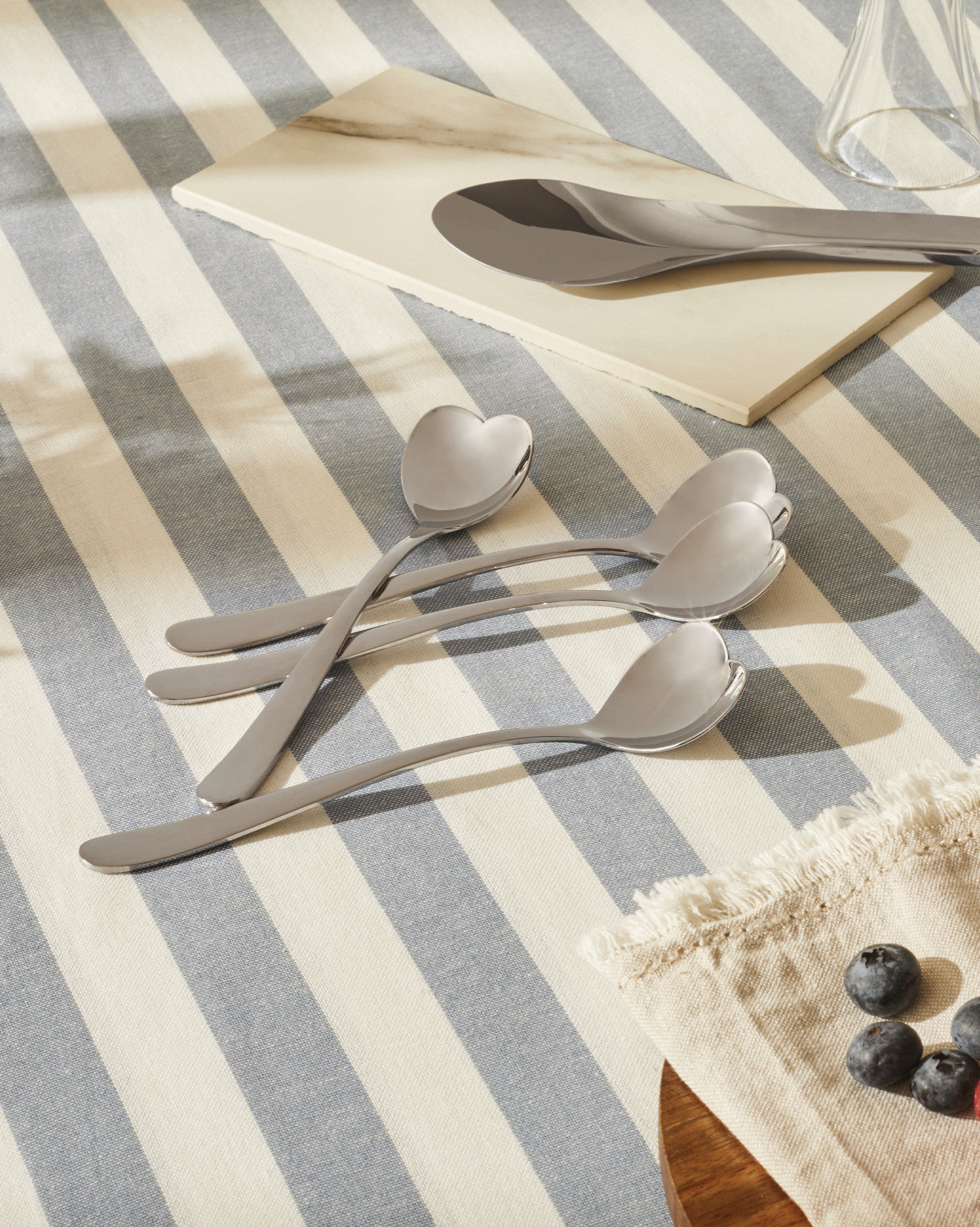 Alessi Big Love Set of 4 Heart Shaped Ice Cream Spoons