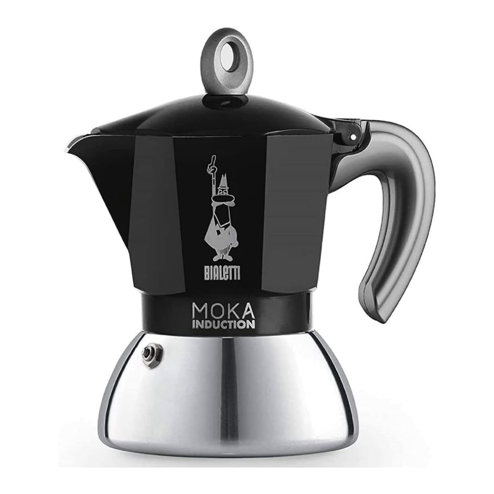 Bialetti - Moka Induction - Black- 4 Cup - Design and Grace