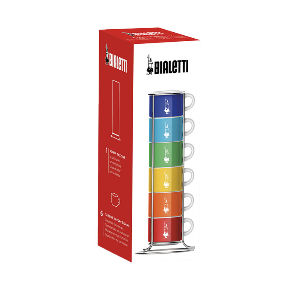 Bialetti - 6 Cup Stackable Espresso Cups - Design and Grace