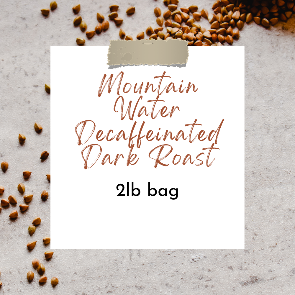 DesignandGrace Mountain Water Decaffeinated Dark Roast Coffee Beans - 2 lb