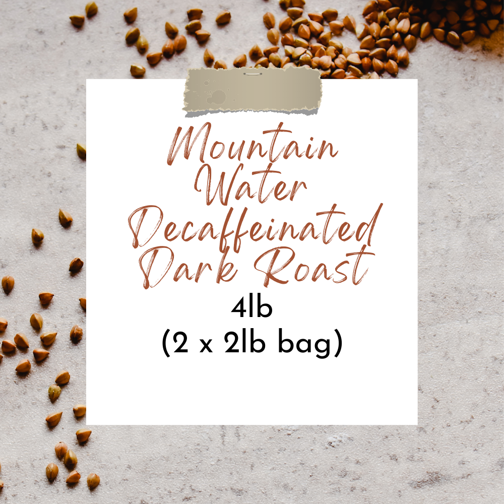 DesignandGrace Mountain Water Decaffeinated Dark Roast Coffee Beans - 4 lb