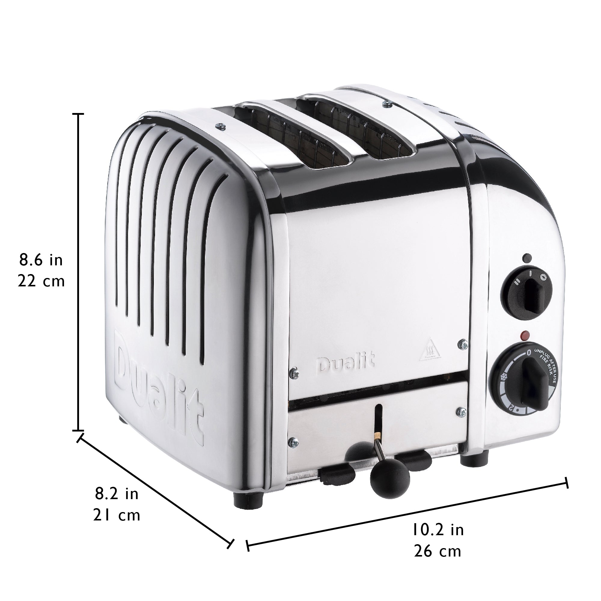 Dualit Classic 2-Slot Toaster - Polished Chrome | Handcrafted in England | Authorized USA Dealer