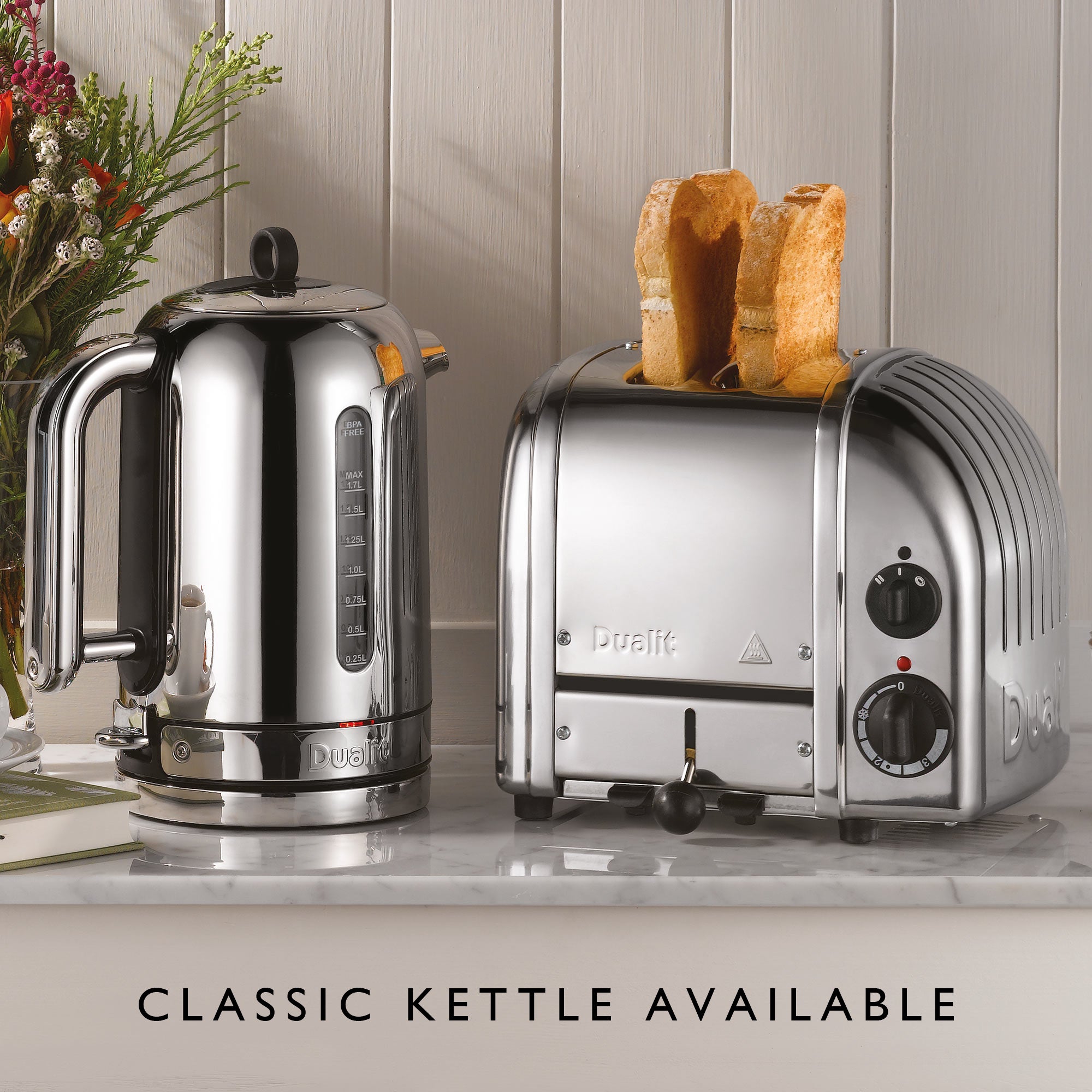 Dualit Classic 2-Slot Toaster - Polished Chrome | Handcrafted in England | Authorized USA Dealer