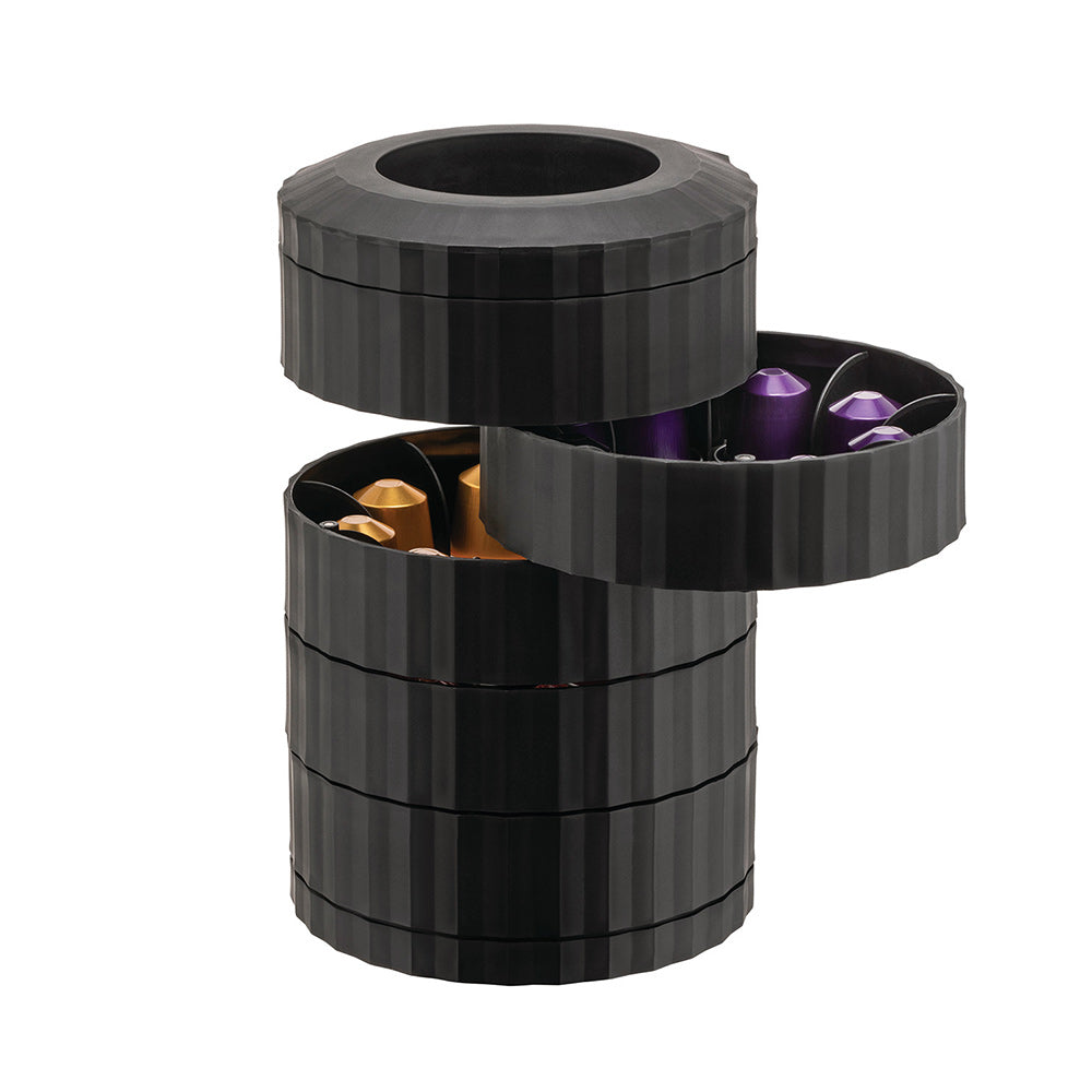 Alessi MDL19 B Plissé Capsule Holder for Nespresso Machines - Black