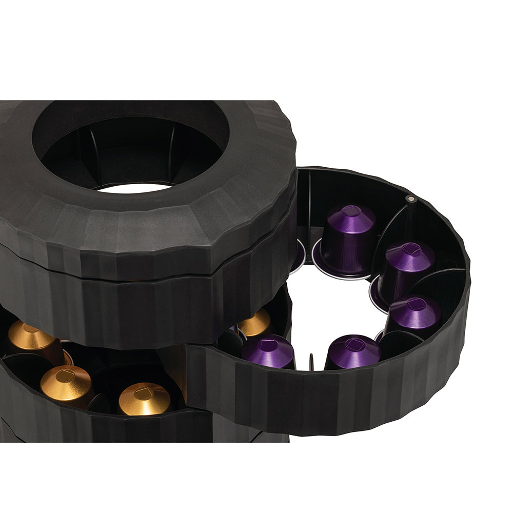 Alessi MDL19 B Plissé Capsule Holder for Nespresso Machines - Black