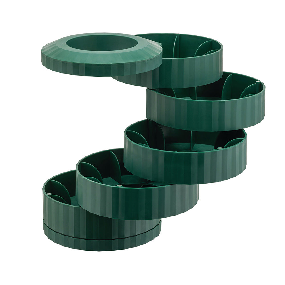 Alessi MDL19 GR Plissé Capsule Holder for Nespresso Machines - Green
