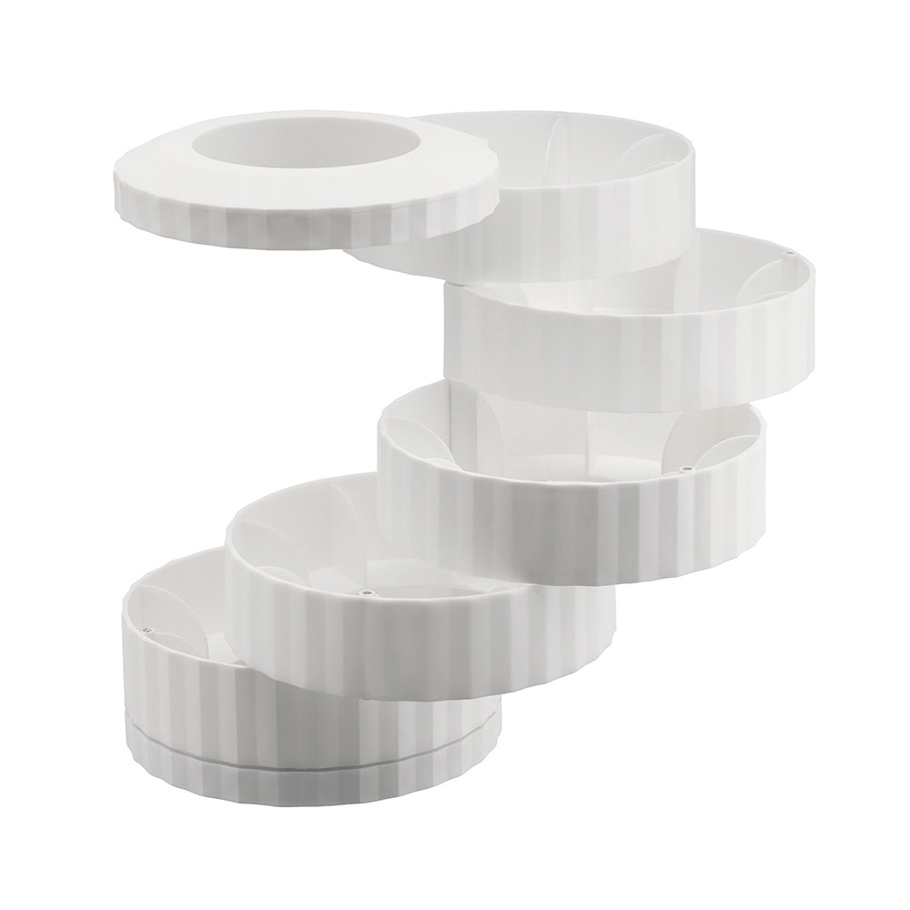Alessi MDL19 W Plissé Capsule Holder for Nespresso Machines - White