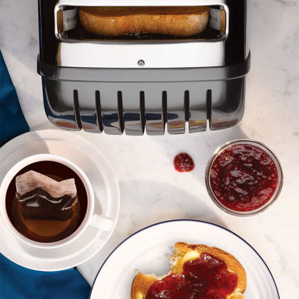 Dualit Classic 4-Slice Toaster - Metallic Charcoal | Handcrafted in England | Authorized USA Dealer
