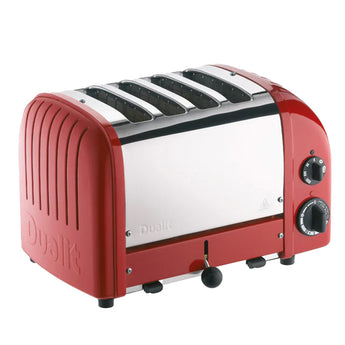 Dualit Classic 4-Slot Toaster - Red | Handcrafted in England | Authorized USA Dealer - Design and Grace