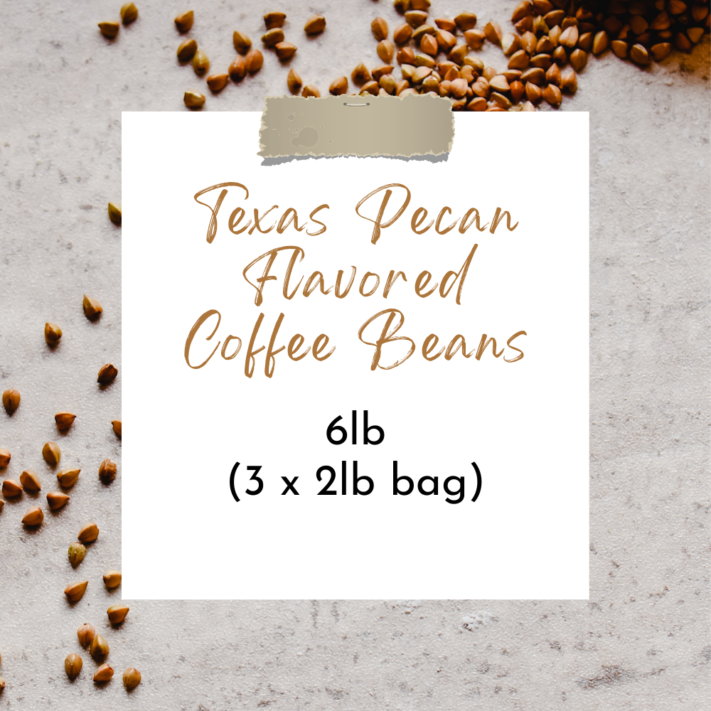 DesignandGrace Texas Pecan Flavored Coffee Beans - 6 lb