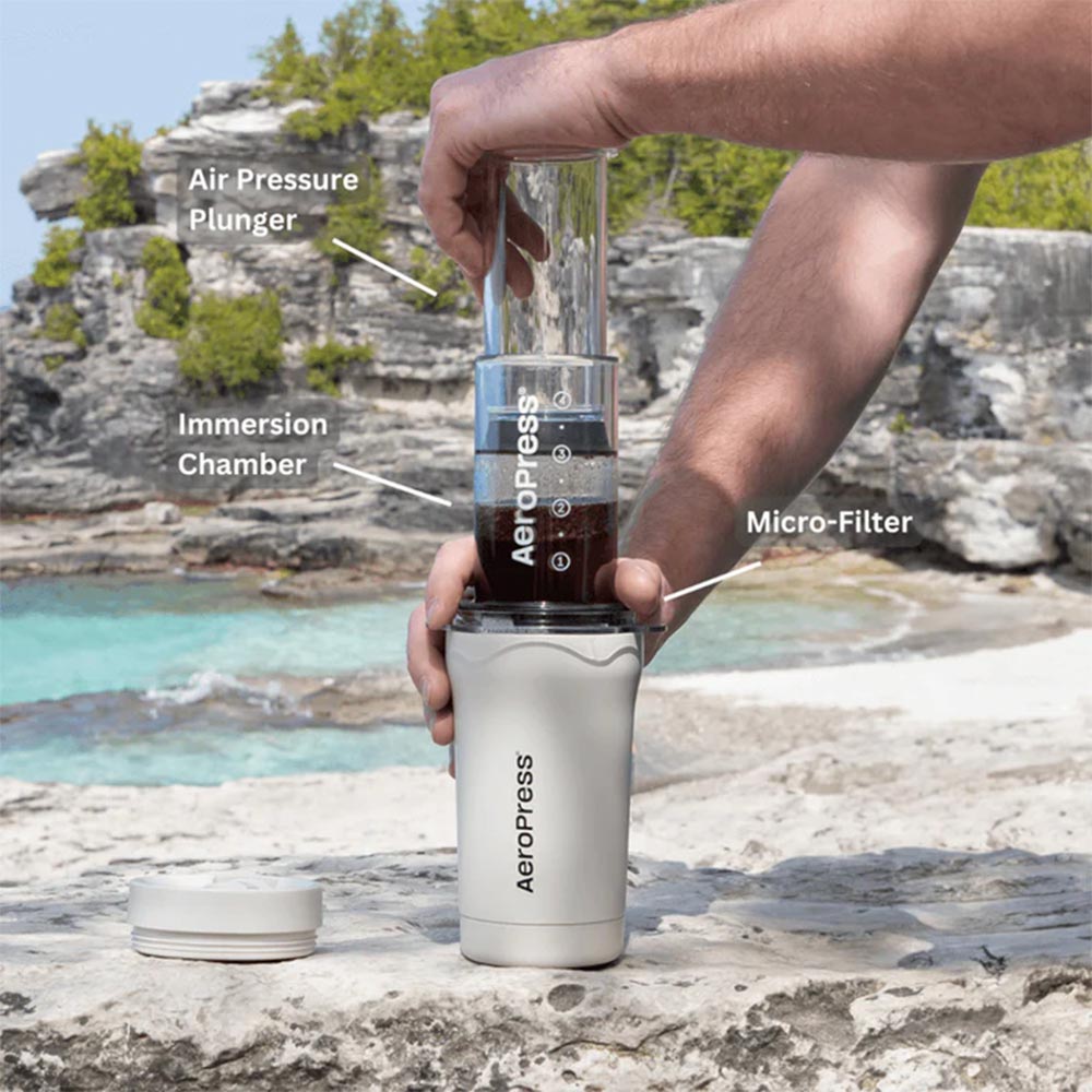 AeroPress Go Plus Travel Coffee Maker - Cream
