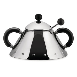 Alessi 9097 B Sugar Bowl And Spoon - Black - Design and Grace