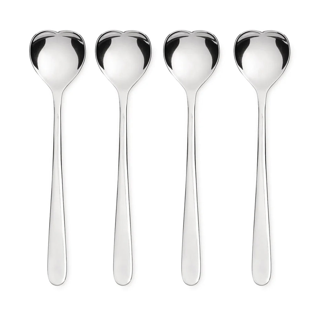 Alessi Big Love Set of 4 Heart Shaped Ice Cream Spoons