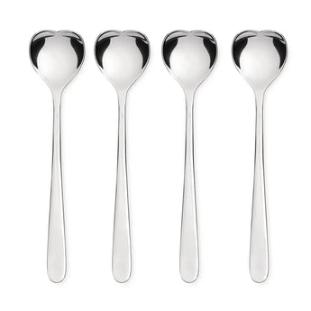 Alessi Big Love Set of 4 Heart Shaped Ice Cream Spoons - Design and Grace