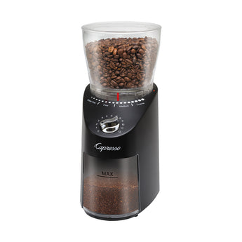 Capresso Infinity Plus Conical Burr Coffee Grinder - Black - Design and Grace