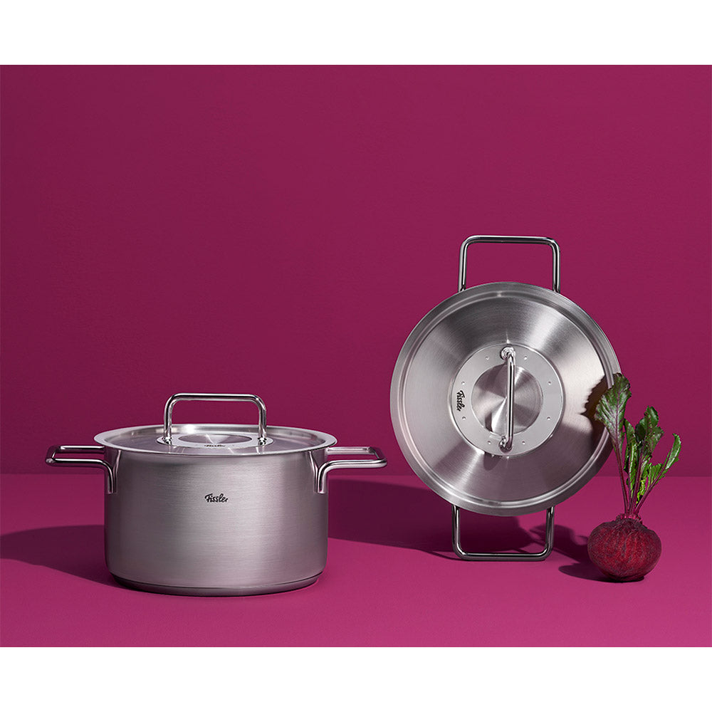 Fissler - Pure Collection Stainless Steel 9 Piece Cookware Set with Metal Lids