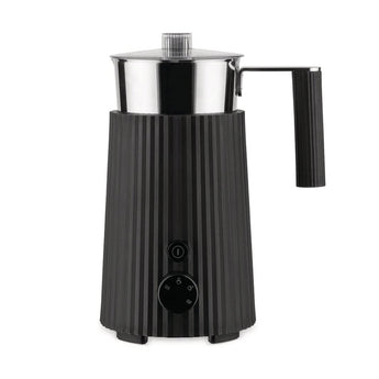 Alessi Plissé Multifunction Milk Frother/Jug Black - Design and Grace