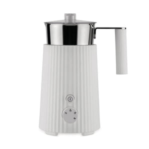 Alessi Plissé Multifunction Milk Frother/Jug White - Design and Grace