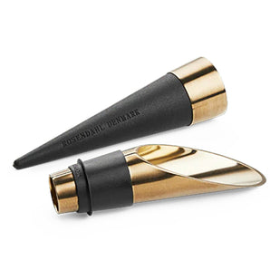 Rosendahl Grand Cru Barware Wine Stopper and Pourer - Black/Patinated Steel - Design and Grace