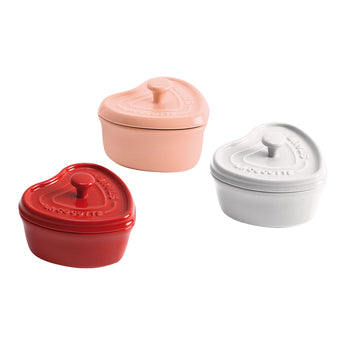 STAUB 3 Piece Mini Heart Dutch Oven Set - Design and Grace