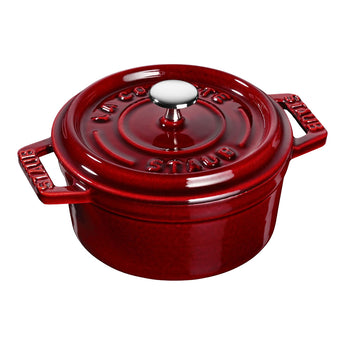 STAUB La Cocotte Mini Round Dutch Oven 0.25 Qt - Grenadine - Design and Grace