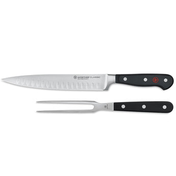 Wüsthof CLASSIC 2-Piece Hollow Edge Carving Set - Design and Grace