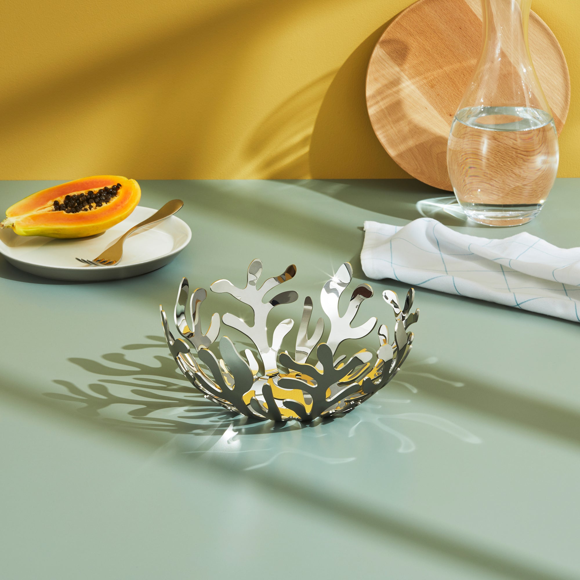 Alessi Mediterraneo 8-1/4-Inch Fruit Holder - Stainless Steel - Design and Grace