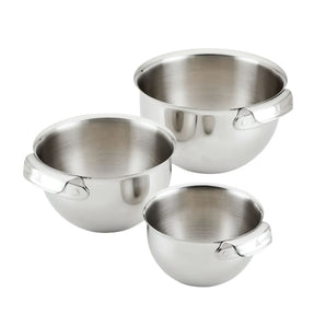 Hestan Provisions Stainless Steel Mixing Bowl Set, 3-Piece - Design and Grace