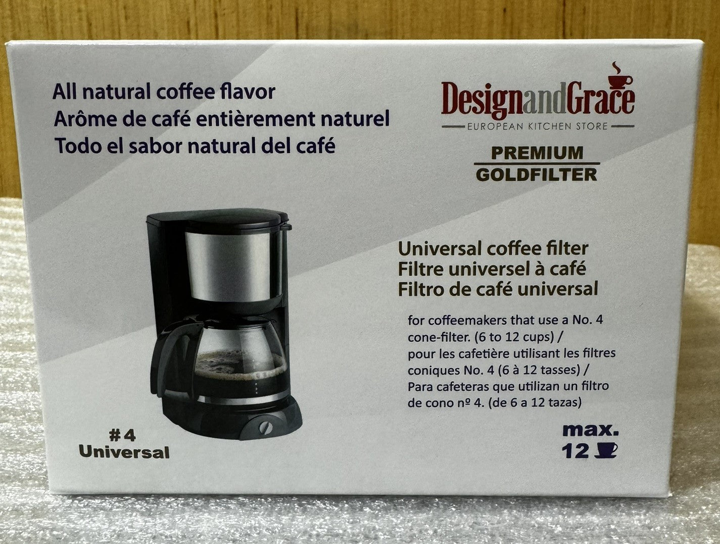 Designandgrace Sustainable Universal #4 Gold Coffee Filter