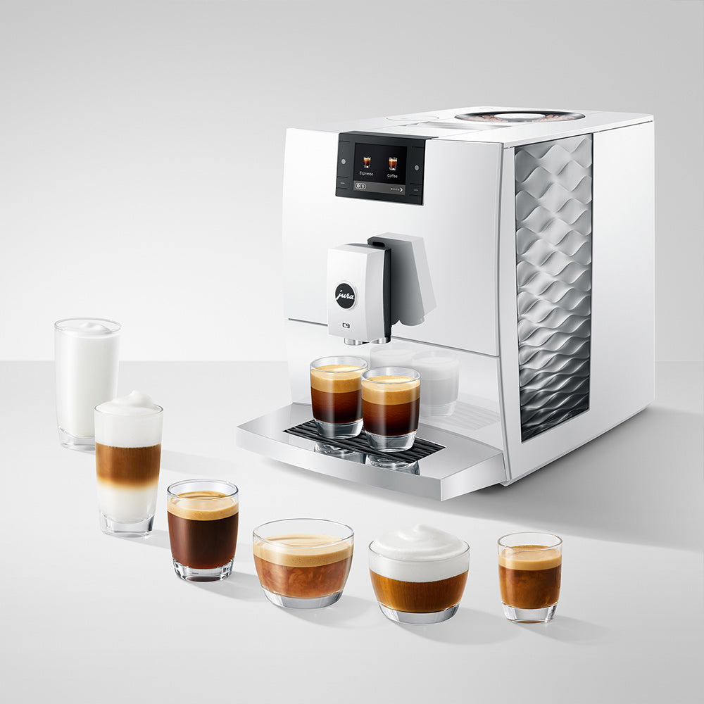 Jura C9 Piano White Coffee Machine 15738 - Design and Grace