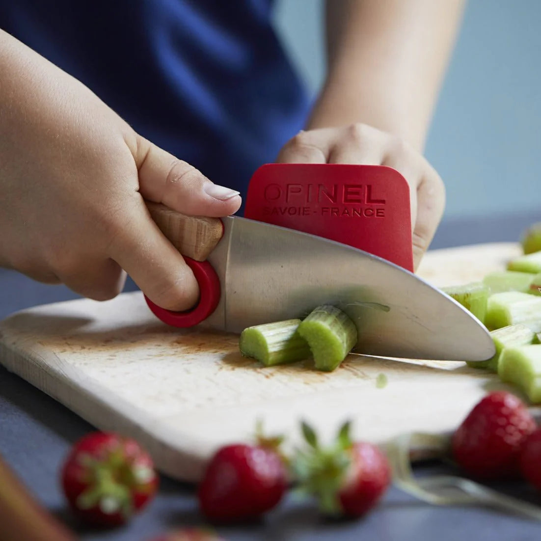 Opinel Le Petit Chef - Kids Cooking Knife Set - Red/Navy/Green