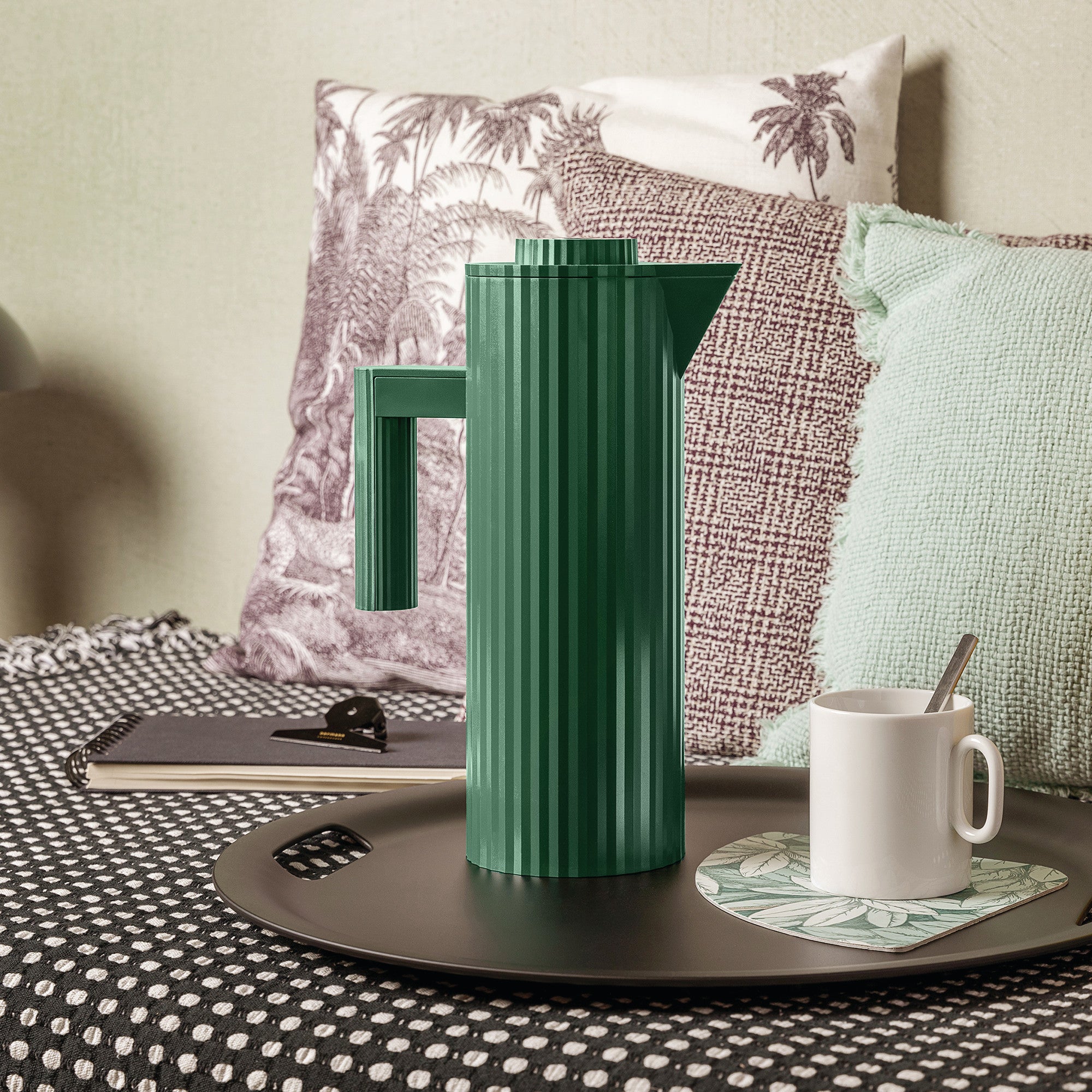 Alessi MDL12 GR Plissé Thermo Insulated Jug - Green