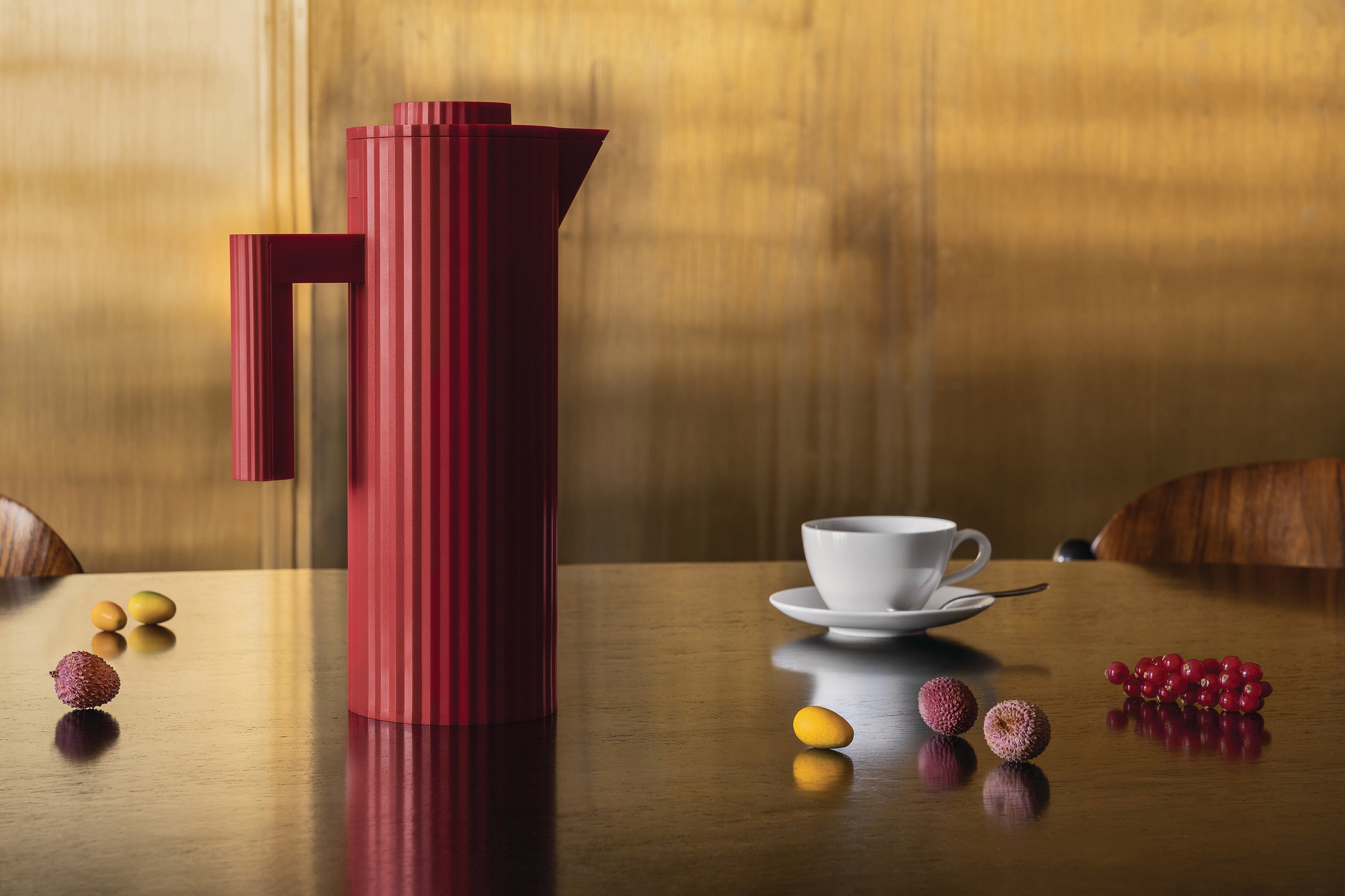 Alessi MDL12 R Plissé Thermo Insulated Jug - Red