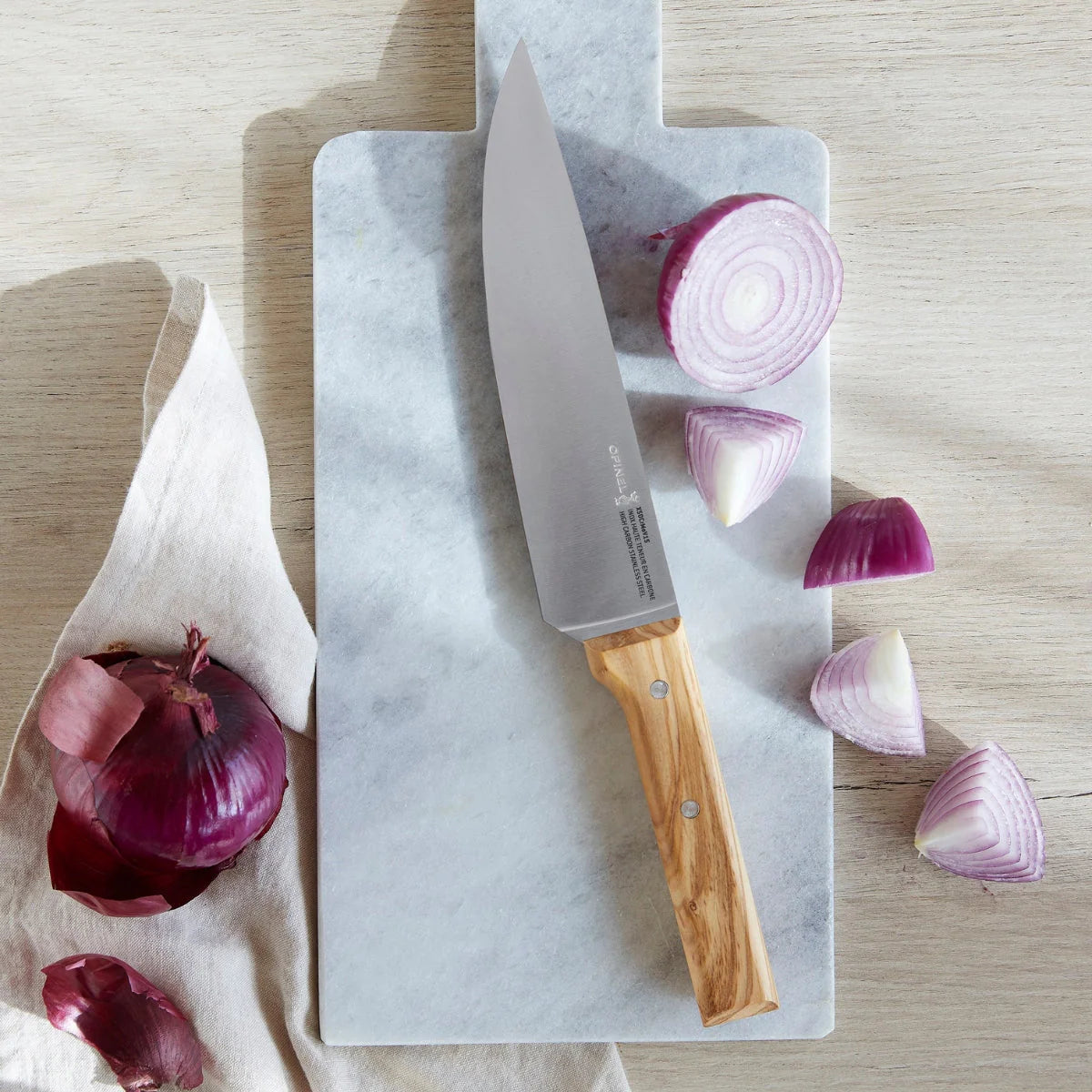 Opinel Parallele Trio Chef Knife Set - Olive Wood