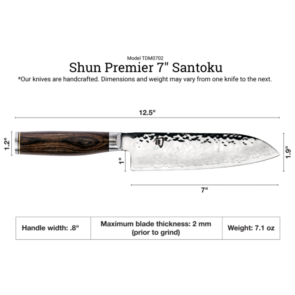 Shun Premier Santoku 7" - Design and Grace