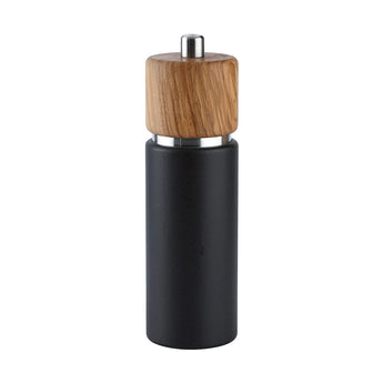 Zassenhaus Hannover Pepper Grinder Mill, 7-Inch, Matte Black/Natural Olive Wood - Design and Grace