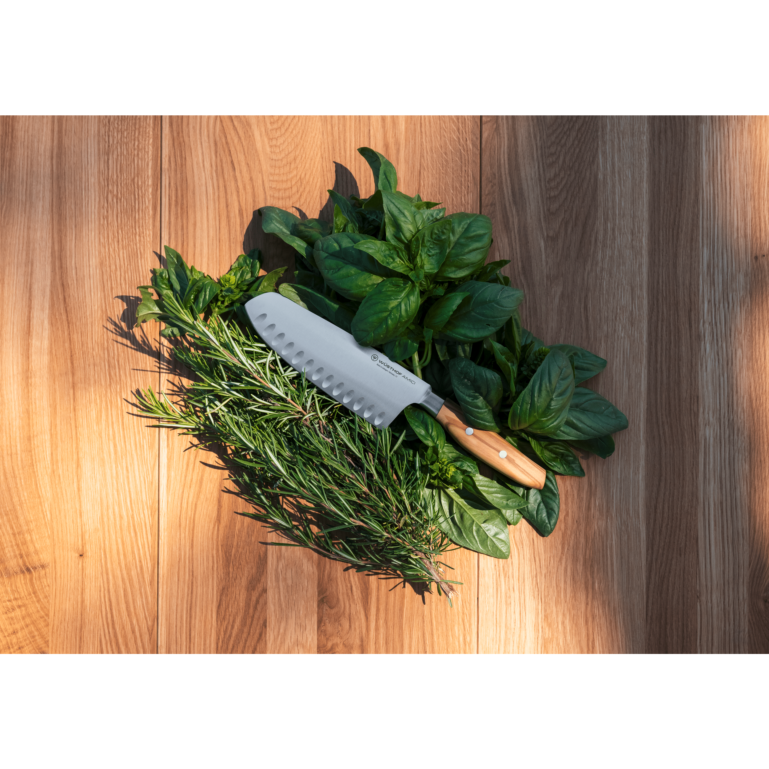 Wüsthof AMICI 7" Santoku, Hollow Edge