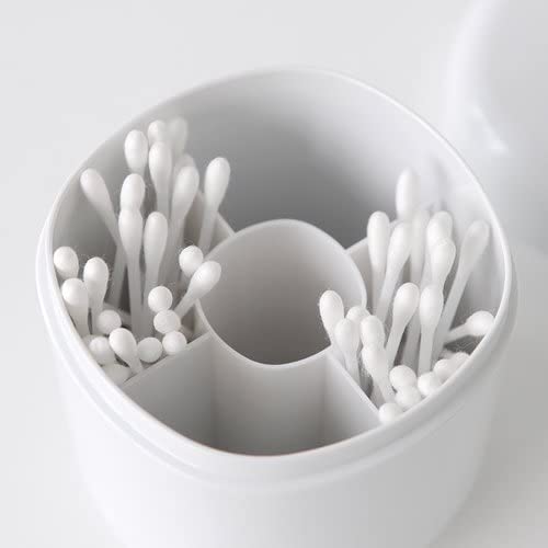 Alessi PL09 W Birillo Cotton Swabs Holder, White