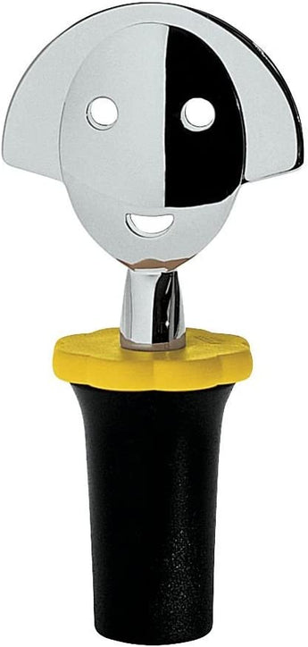 Alessi Anna Stop 2 Bottle Stopper - Light Blue or Black - Design and Grace