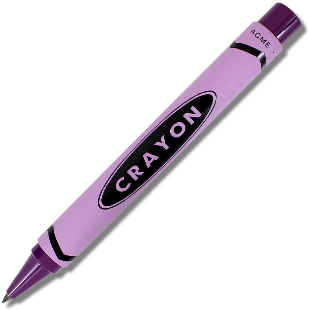 ACME Studio Crayon - Retractable Roller Ball Pen by Adrian Olabuenaga. Blue/Pink/Red/Purple/Teal/Yellow