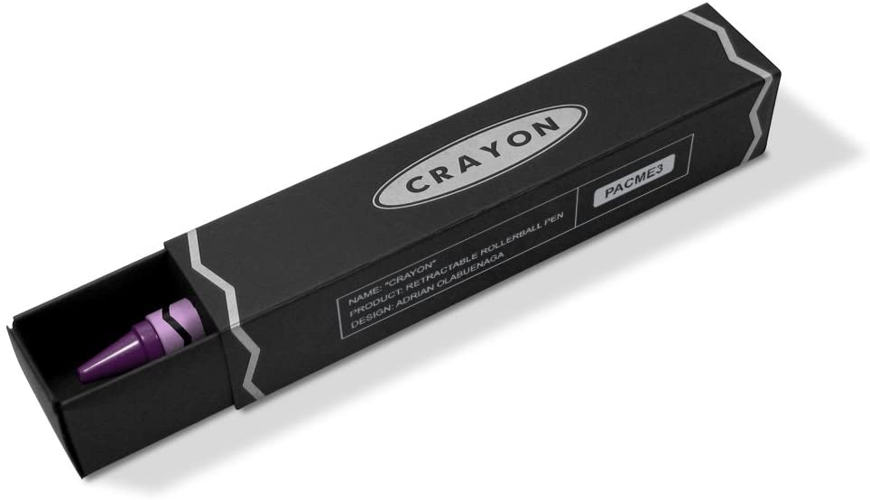 ACME Studio Crayon - Retractable Roller Ball Pen by Adrian Olabuenaga. Blue/Pink/Red/Purple/Teal/Yellow