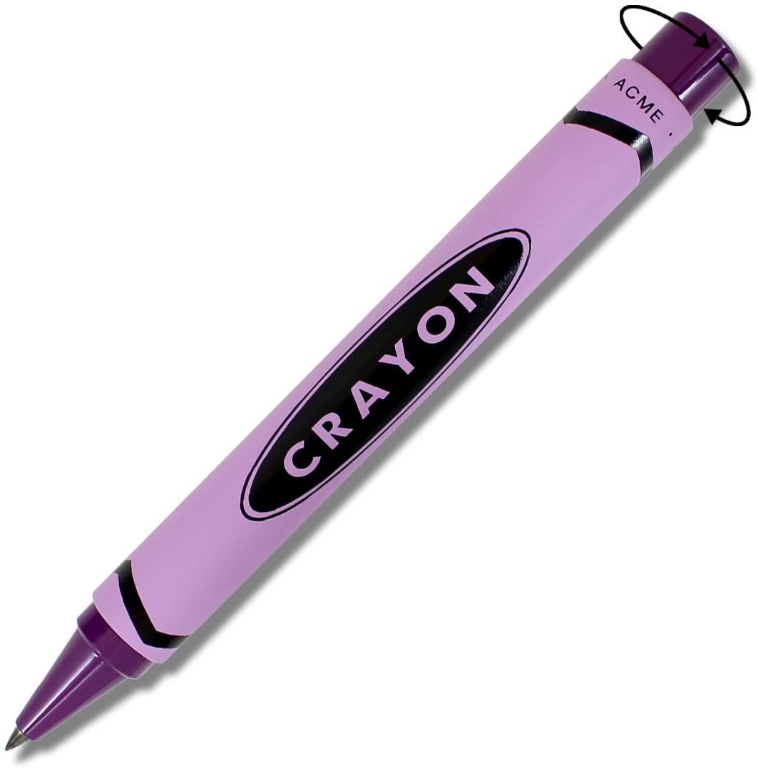 ACME Studio Crayon - Retractable Roller Ball Pen by Adrian Olabuenaga. Blue/Pink/Red/Purple/Teal/Yellow