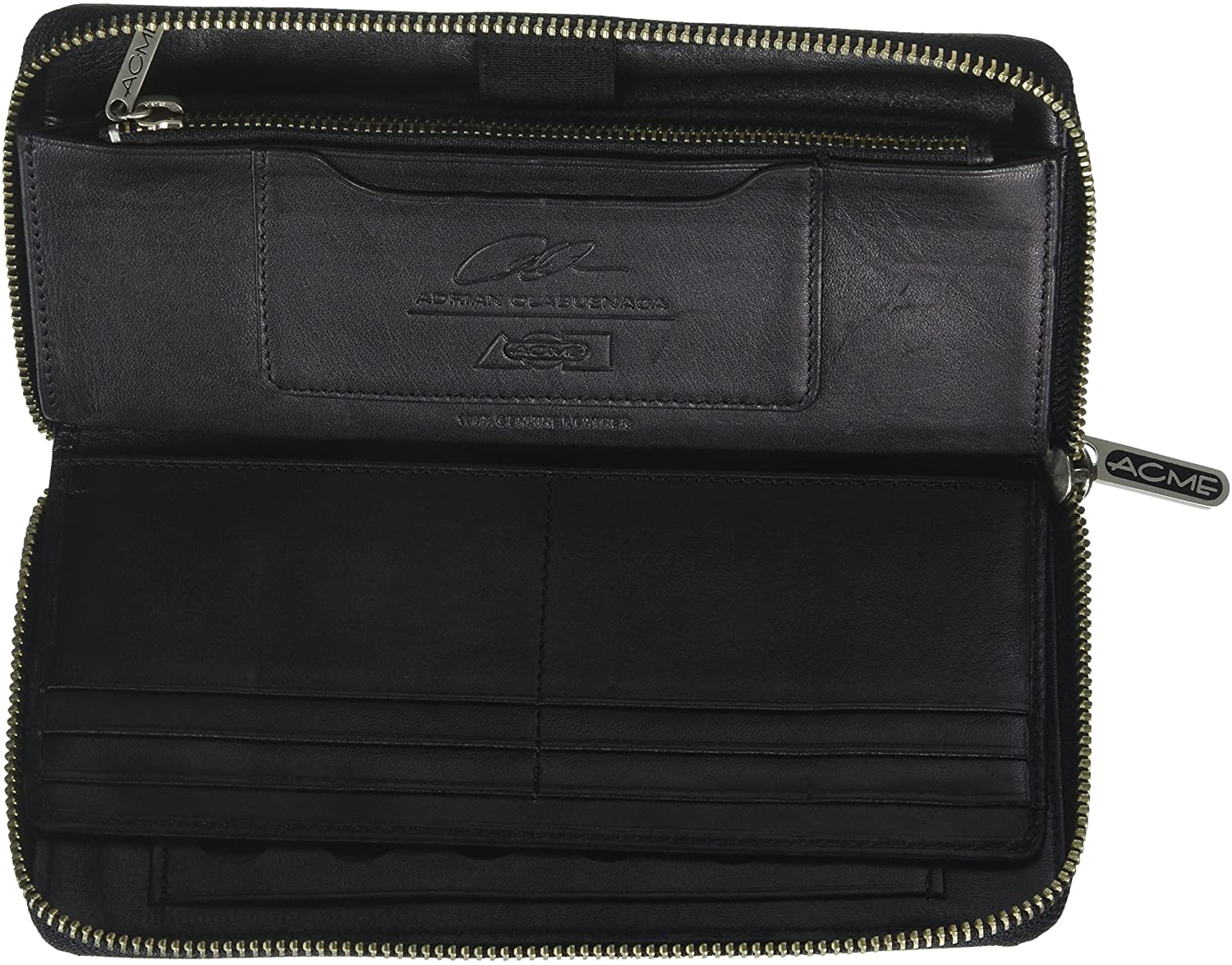 ACME Studio Black Rock Wallet Organizer w Zipper by Adrian Olabuenaga (LAO42WOZ)