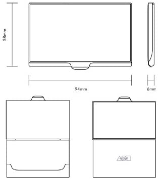 ACME Studio Standard Card Case Blueprint by Constantin Boym (CCB01BC) - Design and Grace