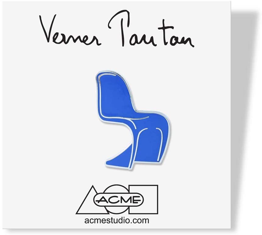 Acme Studio Pin "Chair" by Vernon Panton - Blue/Red/Yellow - Design and Grace